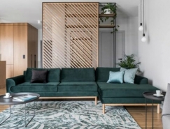 斜拼格栅妆点的波兰100㎡北欧风公寓设计16设计网精选