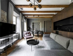 Vilnius时尚深灰色公寓装修设计16图库网精选