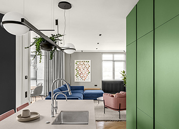 舒适的氛围，146平精致的现代住宅设计普贤居素材网精选