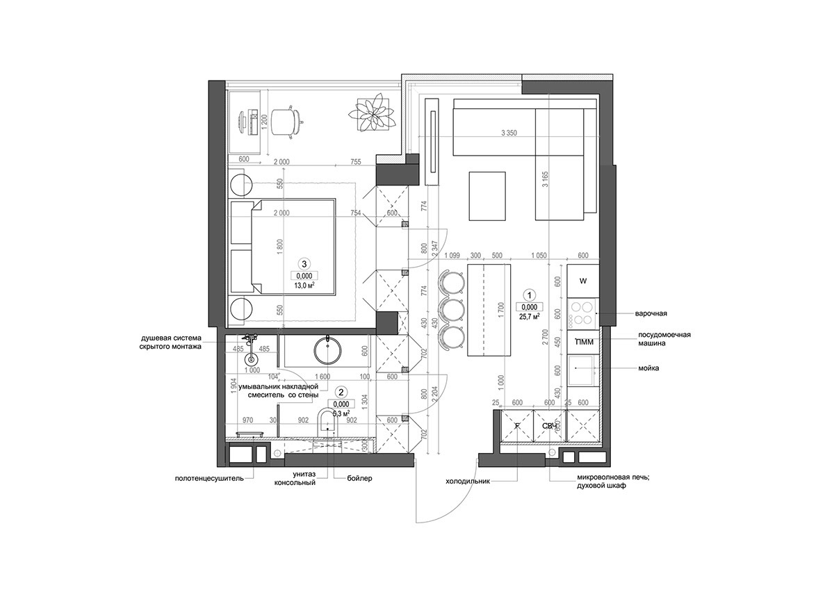 四个紧凑的小型公寓装修设计
