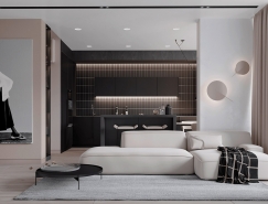 黑白和米色打造的时尚公寓16设计网精选