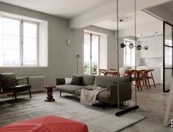 北欧极简风的65平米白色公寓设计16设计网精选