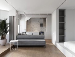 两间极简主义风格一居室小公寓空间设计16设计网精选