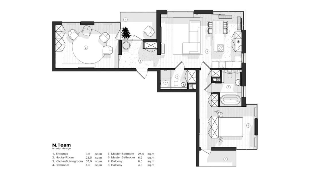 N-TEAM作品：3间现代简约住宅设计