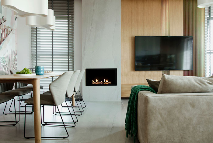 温馨柔和的色调: 波兰现代简约风公寓设计