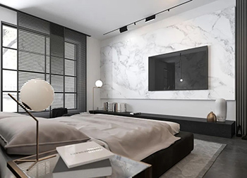 高级黑+大理石，质感满满的82平公寓16设计网精选