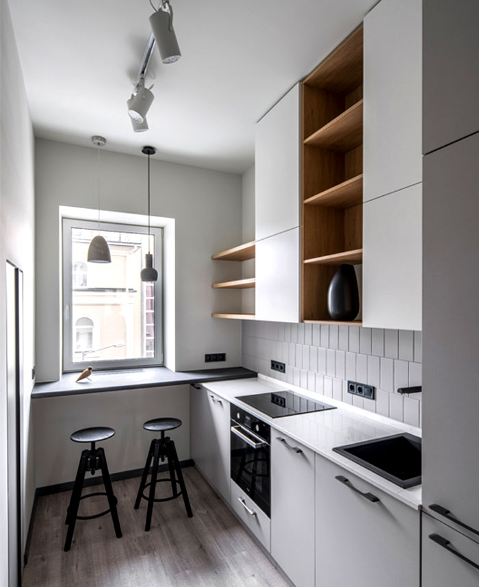 简洁优雅的乌克兰小户型公寓设计