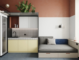 散发时尚气息！4个超级紧凑的单身小公寓设计素材中国网精选