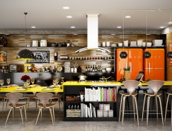 22个黄色主题厨房设计欣赏普贤居素材网精选