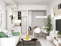 4个现代时尚的小公寓装修设计普贤居素材网精选