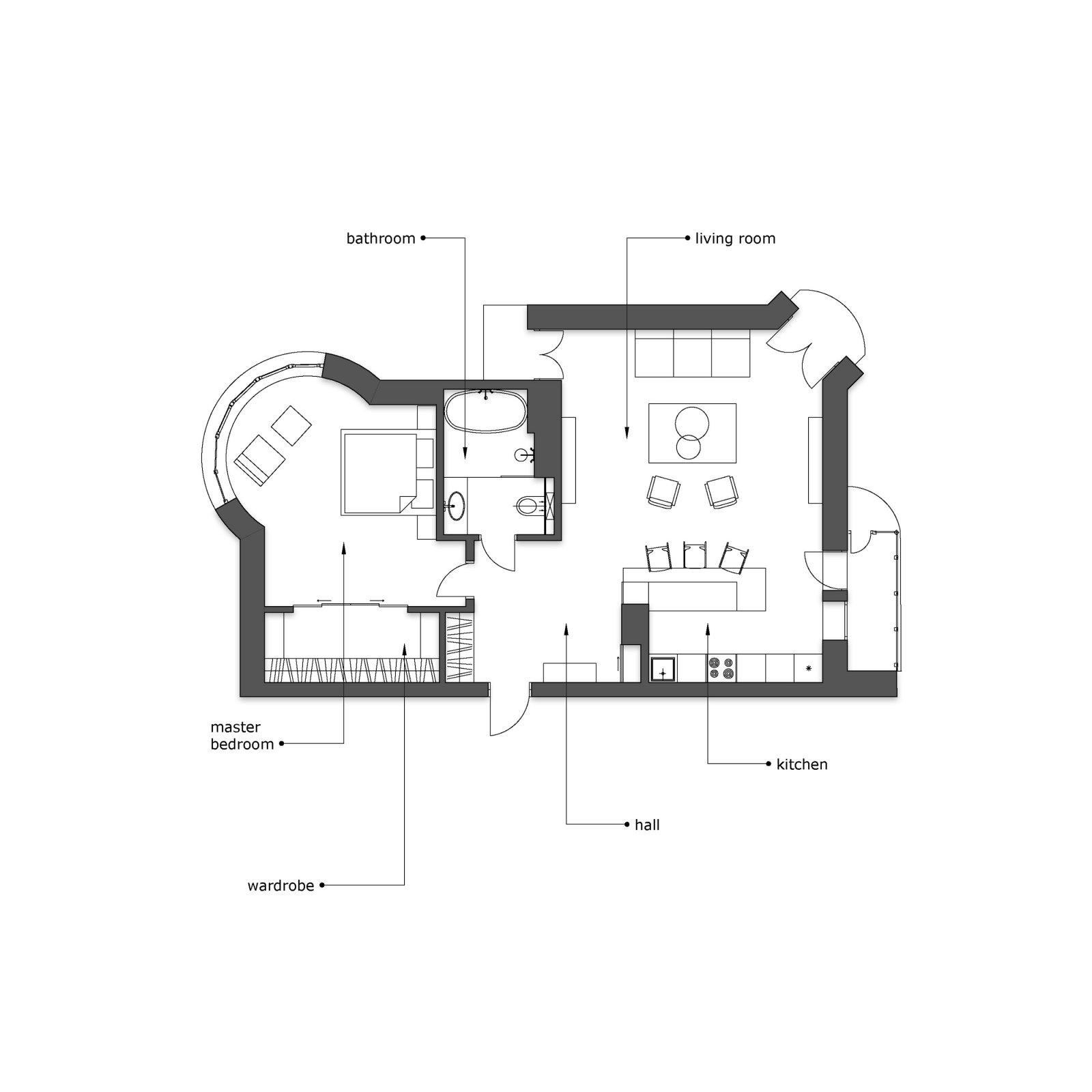 基辅76m²怀旧风格公寓设计