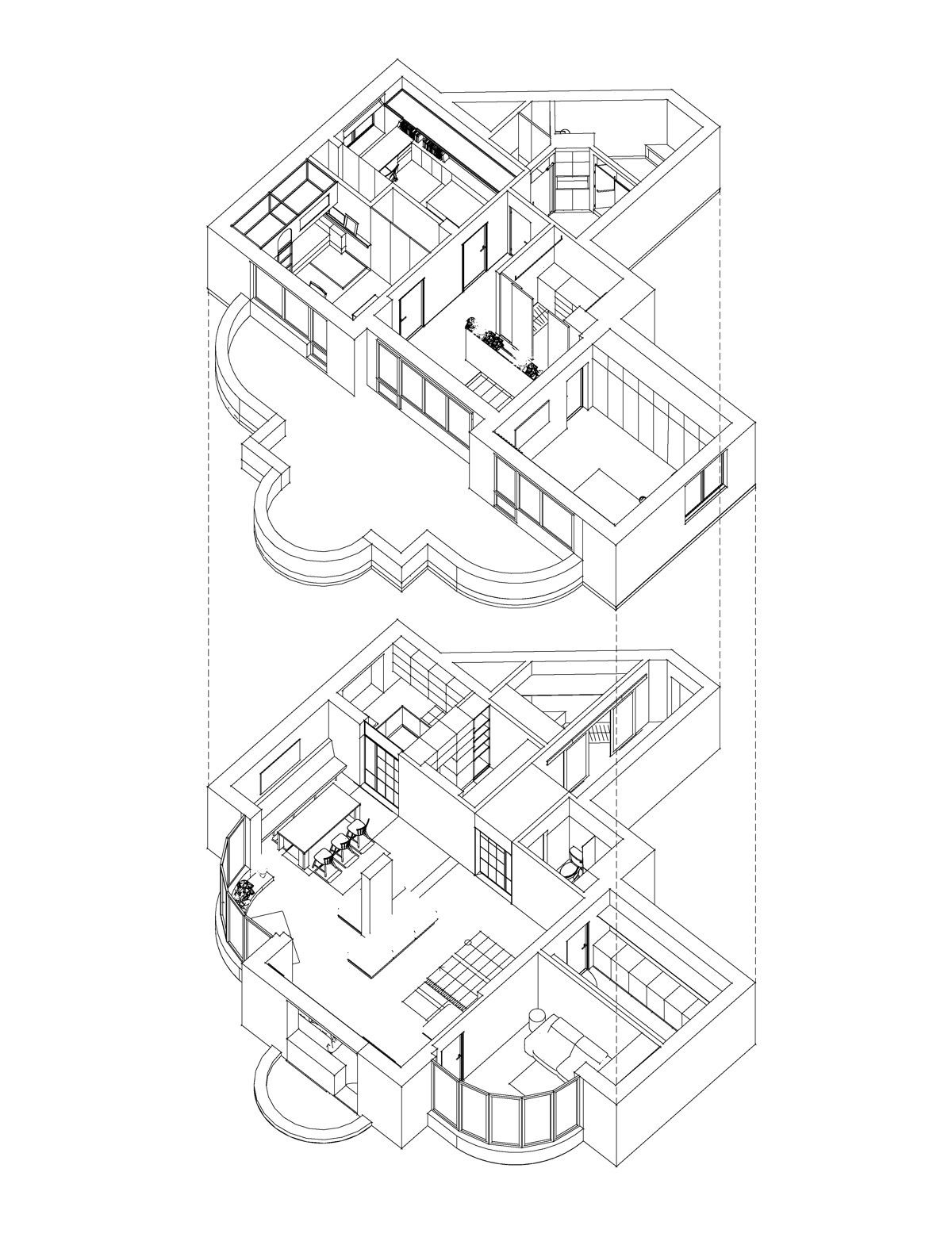 乌克兰190平米开放式空间的现代复式住宅设计