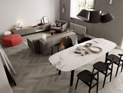 极简风格的高级灰：65平开放式设计的小公寓普贤居素材网精选