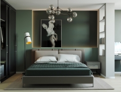 自然,充满活力的绿色卧室设计普贤居素材网精选