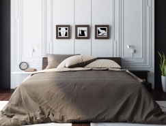 18个放松舒适的浅白色卧室设计普贤居素材网精选