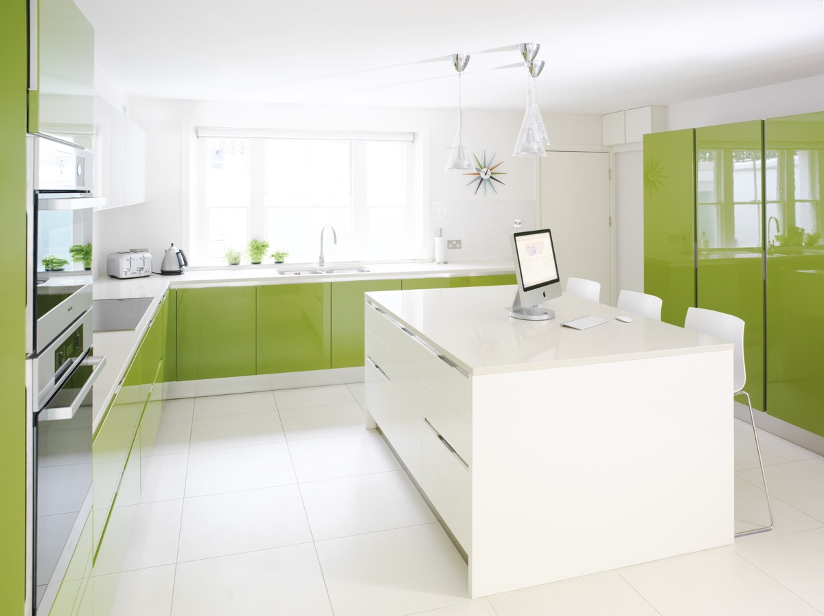 33个清新绿色的厨房设计欣赏