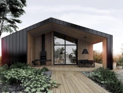 酷酷的黑白林中住宅装修效果图设计普贤居素材网精选