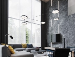 圣彼得堡黑色风格loft别墅设计16设计网精选