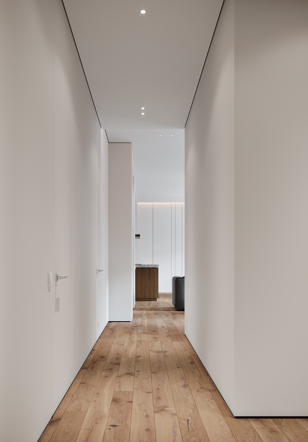 开放式起居空间的110平米现代住宅装修设计