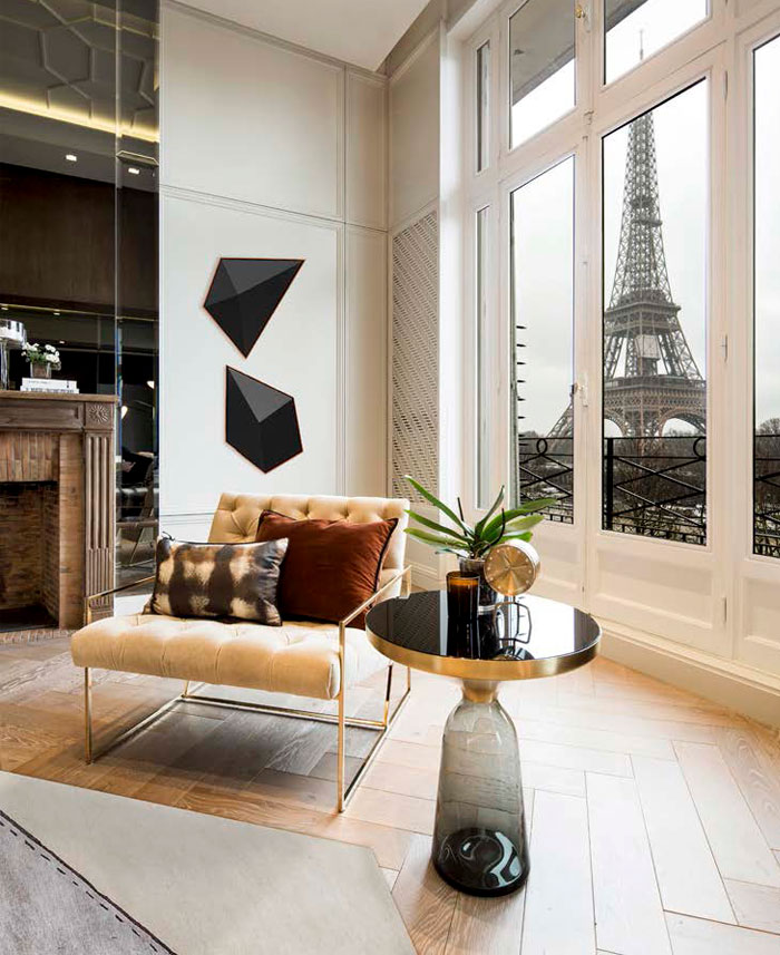 现代与法式风格结合的艾菲尔铁塔旁豪宅设计