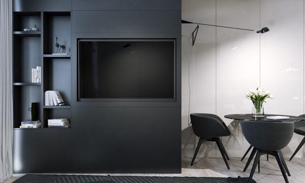 4个极简主义黑白公寓空间设计
