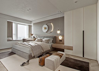 白色+木质，打造宁静时尚的现代家居空间素材中国网精选