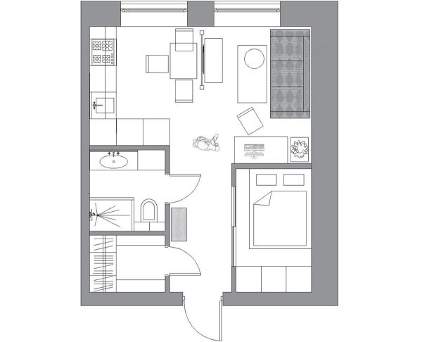 3个精致的一居室小公寓设计