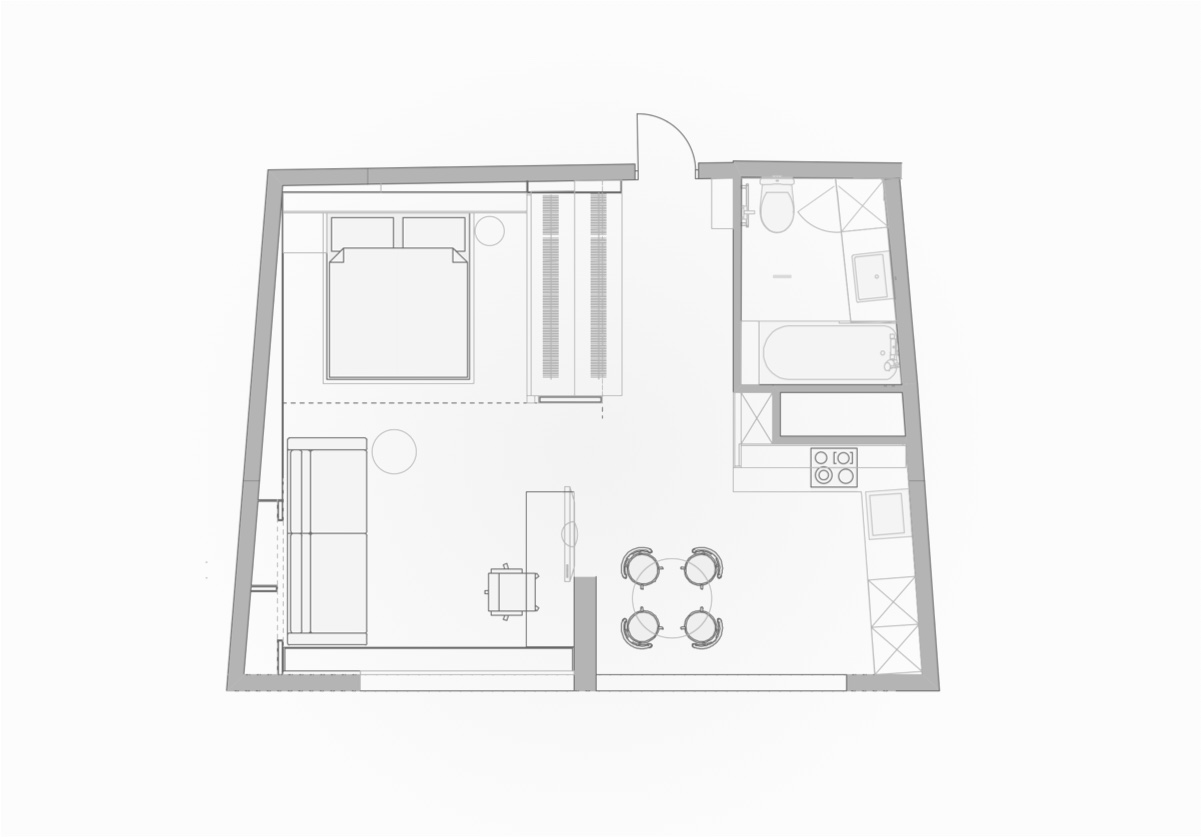 四个紧凑的小型公寓装修设计
