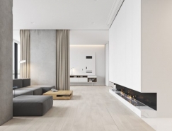现代简约风格的3个白色主题公寓设计普贤居素材网精选