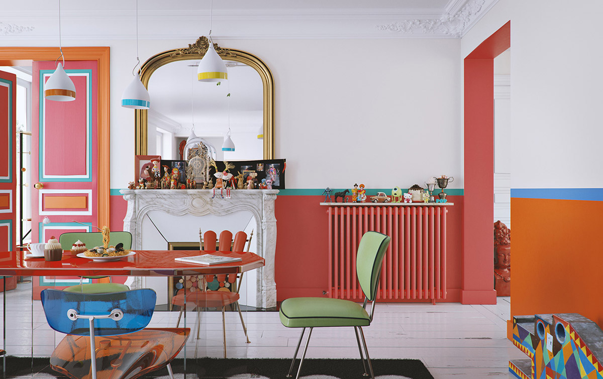多彩的配色打造充满活力的现代家居