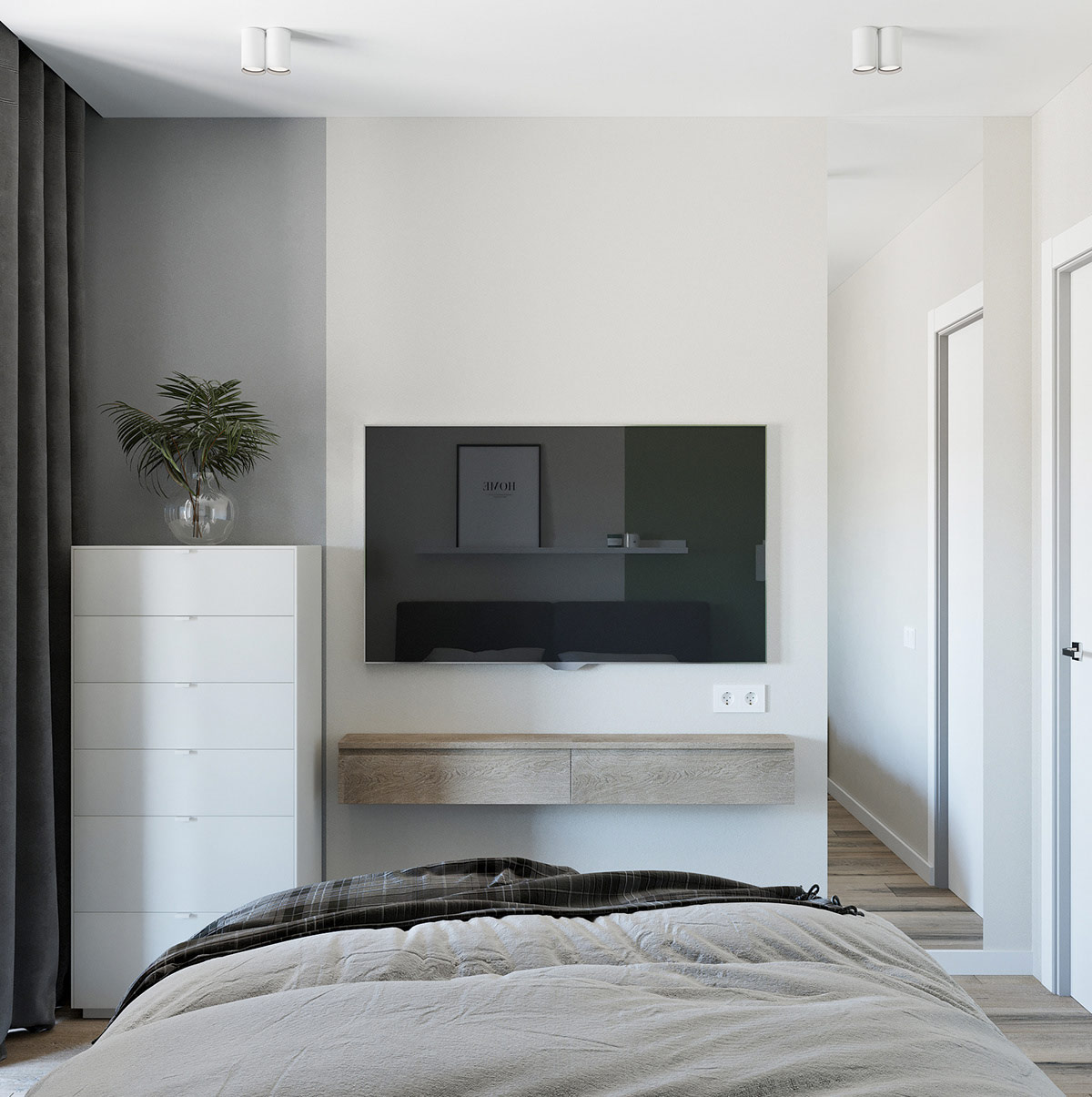 2间40平简洁紧凑的小公寓空间设计