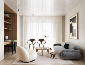 纯白+木质打造现代简约家居设计16设计网精选