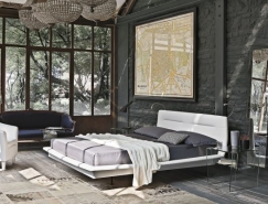 裸露的砖墙装饰的卧室设计素材中国网精选