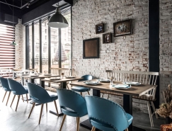 台中Gatto Bianco复古怀旧的砖墙风咖啡馆设计普贤居素材网精选