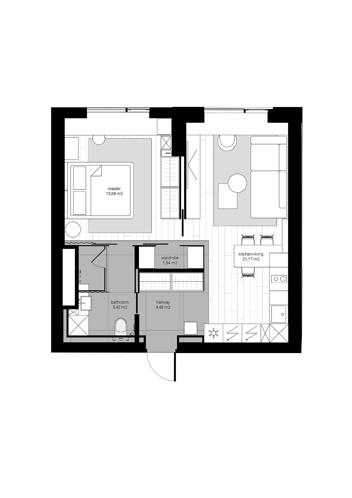 2套公寓，新古典主义风格和简约风格的不同演绎