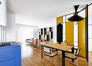 空间色彩分割艺术，意大利Isole公寓设计16图库网精选