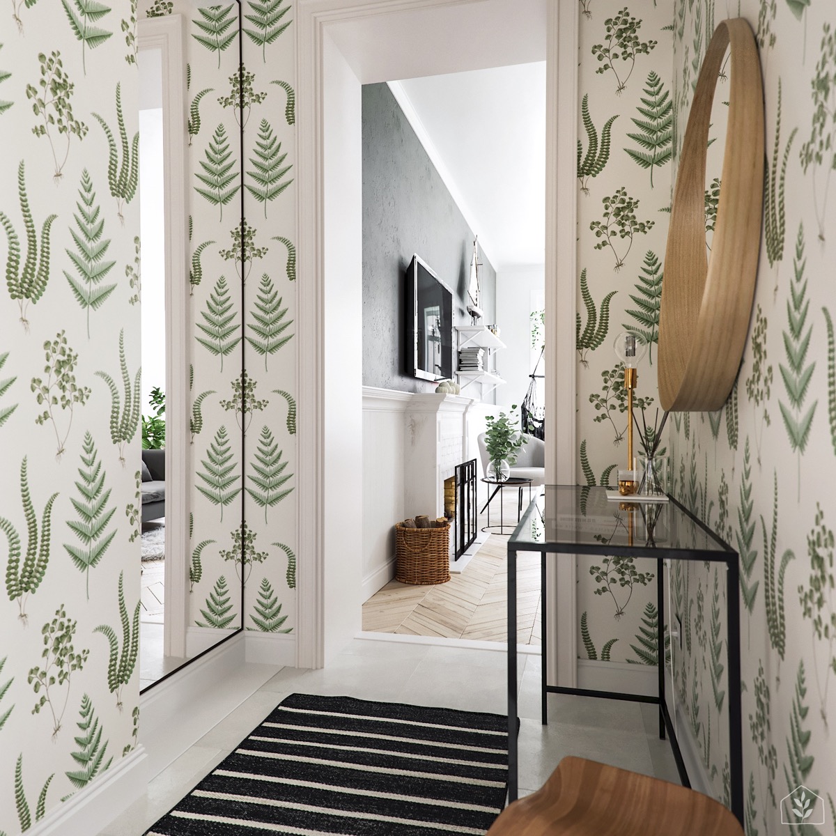 绿植点缀的北欧风格家居装饰设计