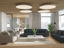 木质元素的清新时尚公寓设计普贤居素材网精选