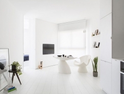 黑与白的魅力:干净简约的黑白公寓设计16设计网精选