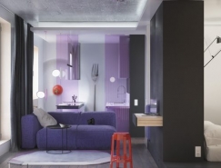 大胆的色彩主题:创意小公寓装修设计16设计网精选