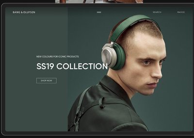 bang&olufsen耳机网站设计