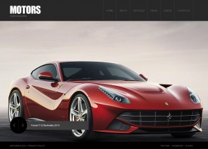 Motors红色跑车汽车公司网站黑色网页设计欣赏