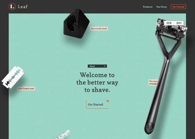 Leaf Shave-叶子刮胡刀网站设计