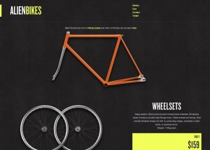 ALIEN BIKES黑色自行车网页设计