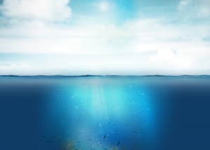 蓝天与深海加长网页背景素材