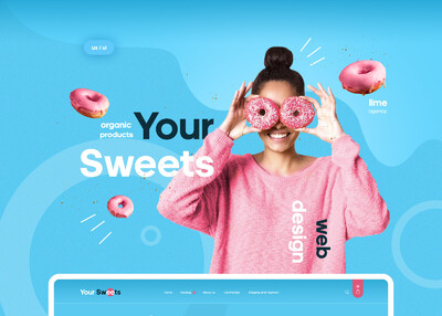 甜圈食品冰激凌网页设计