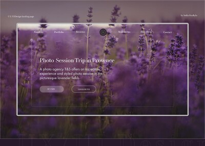 浪漫紫色花海旅游摄影网站设计[8P]