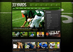33YARDS绿色草坪橄榄球网站页面设计-如此浓郁又清新脱俗