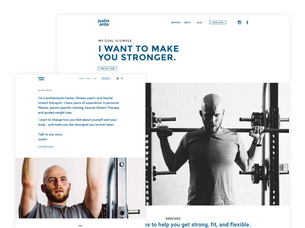 20个私人健身教练网页设计欣赏