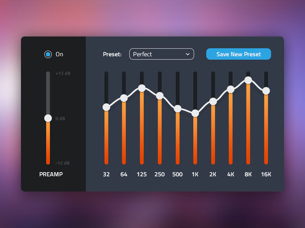30个音乐均衡器UI界面设计